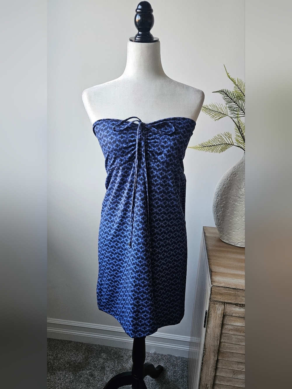 Eddie Bauer Blue Patterned Dress - Picture 7 of 9